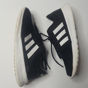 Adidas Black Cloudfoam QT Racer Running Shoes Sneakers White